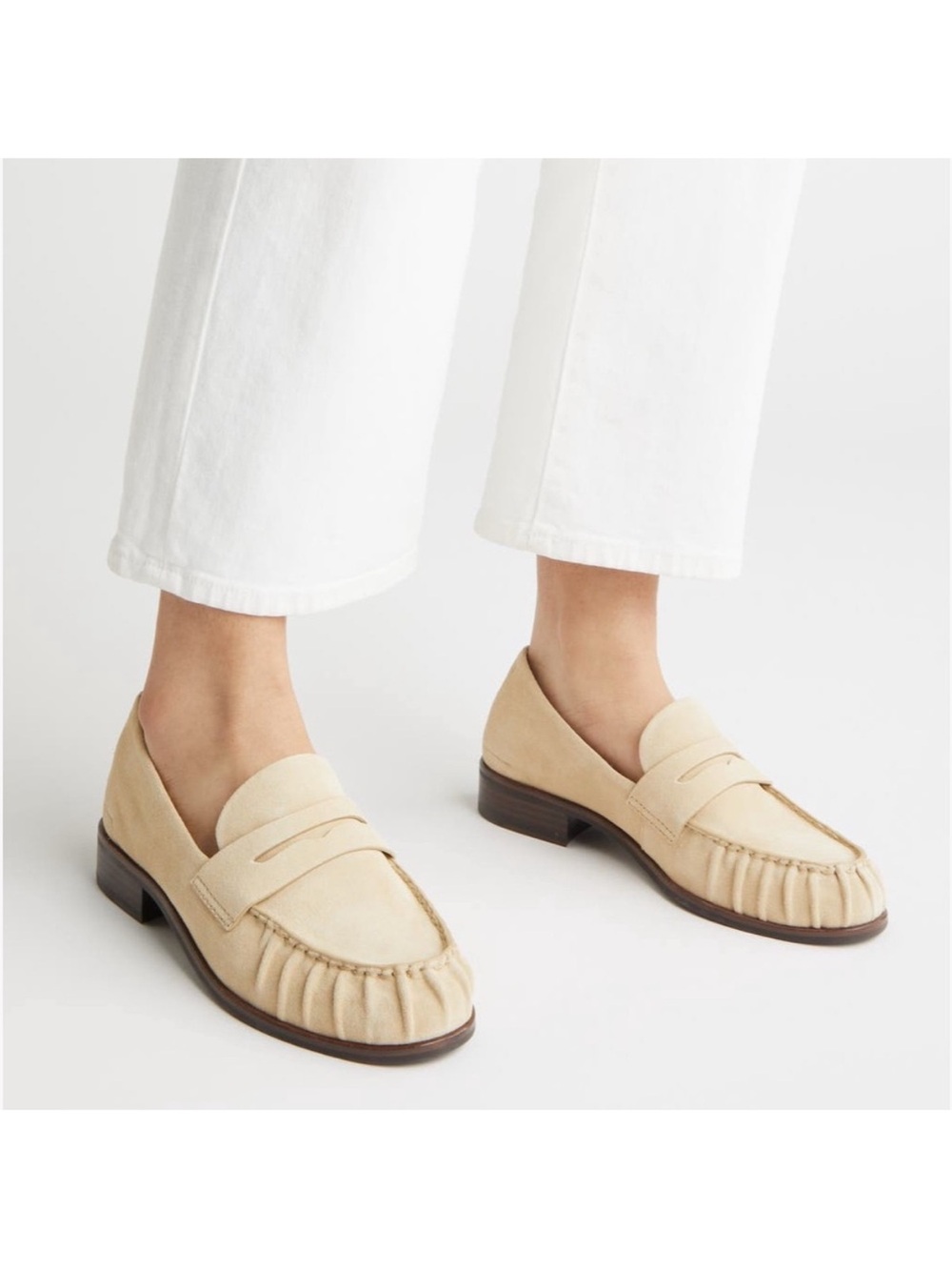 Rag and Bone Women's Cream Suede Sid Loafers